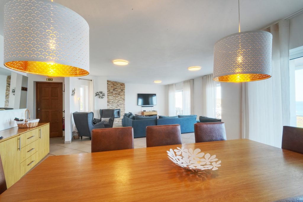 G Estevas Living room viewed across dining table