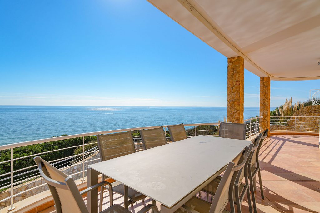 Estevas view over table on terrace