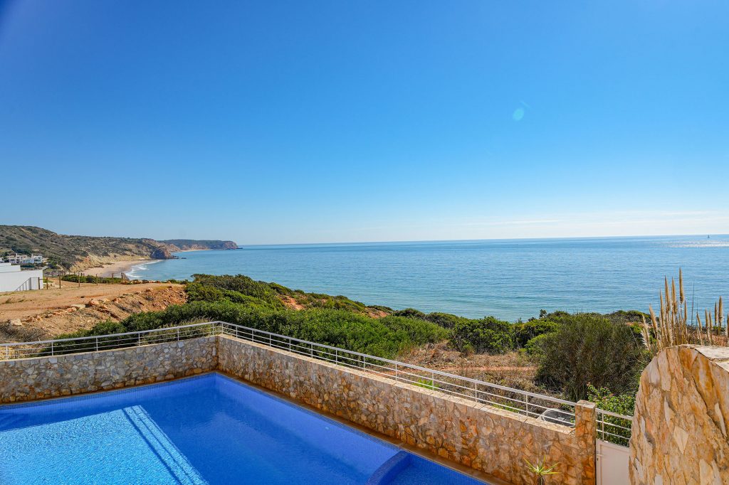 Estevas view to sea over pool