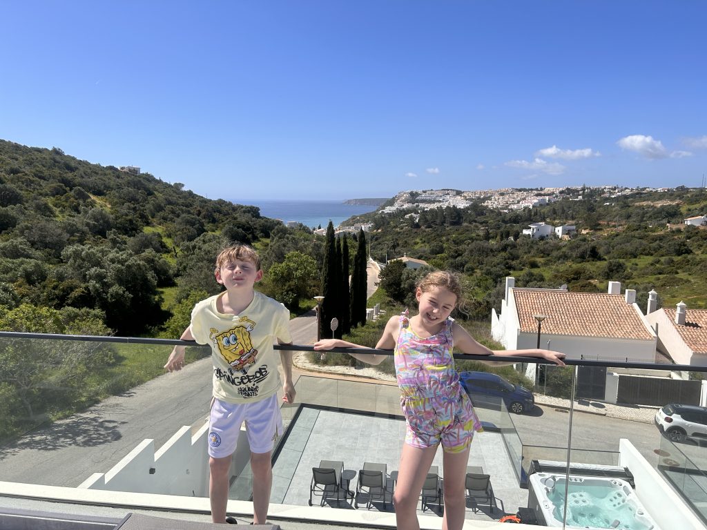 The stunning roof terrace views of Villa Praia Dourada