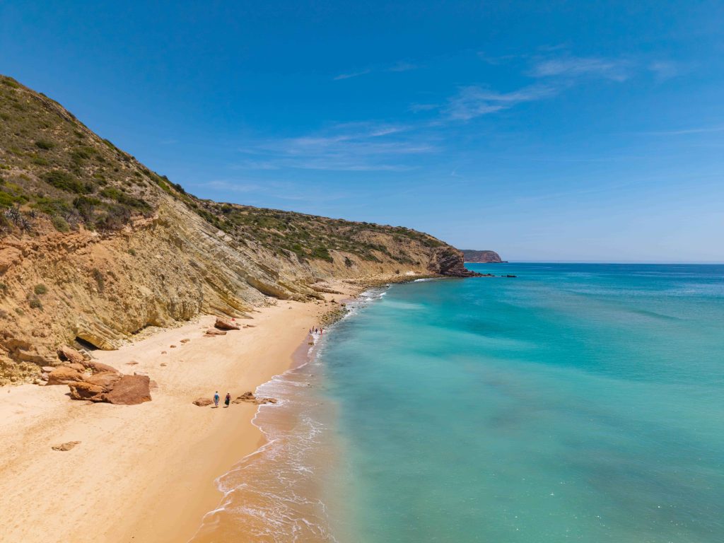 The western Algarve - Salema beach - Praia da Salema.