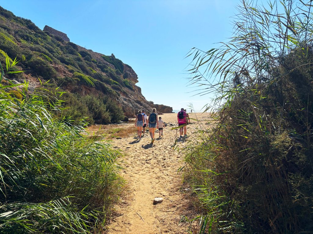 The walk onto Figueira beach