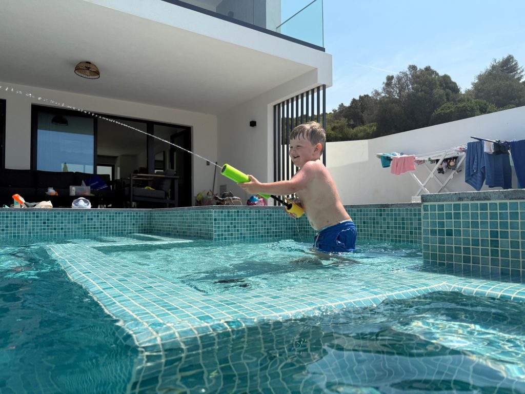 The private pool at villa Praia Dourada
